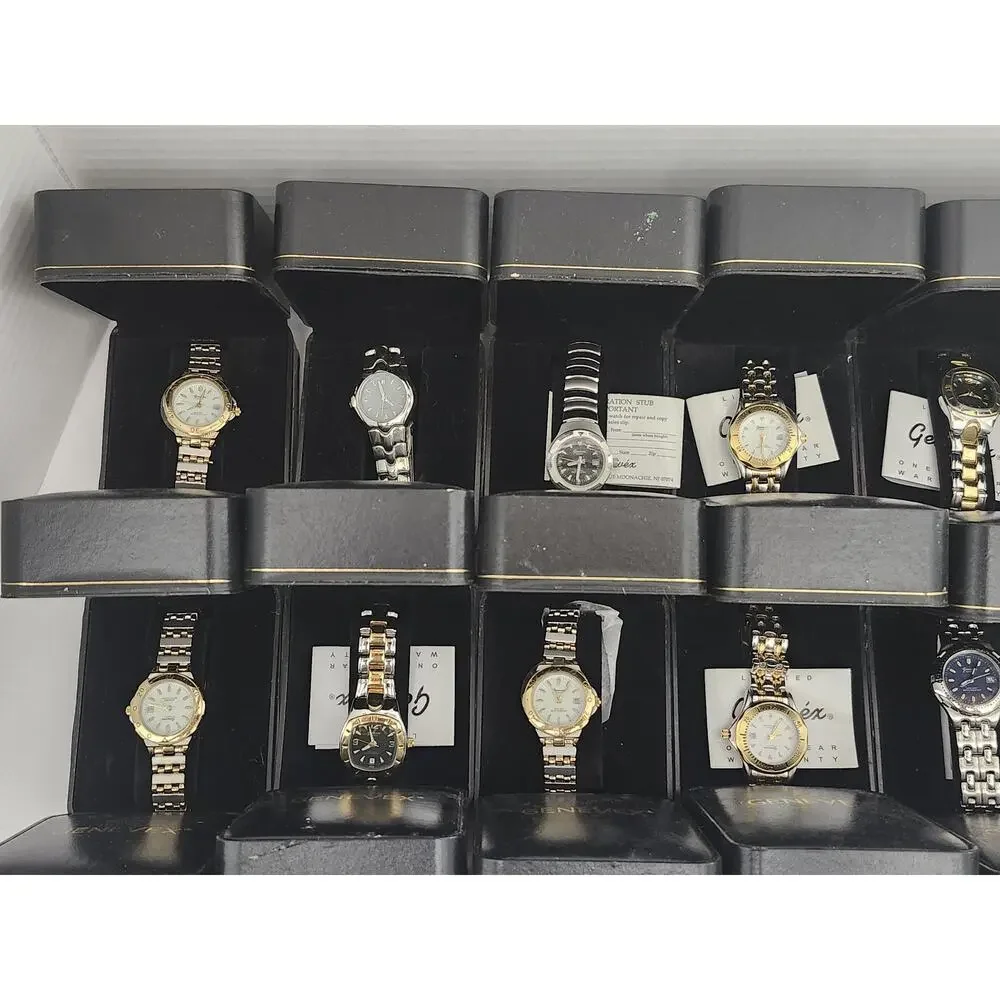 Huge Vintage Genevex Quartz Watch Lot Twenty Wholesale Fashion Jewelry Supply